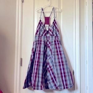 Triple Five Soul Women’s Dress Size Small Tank Top Plaid With Pockets